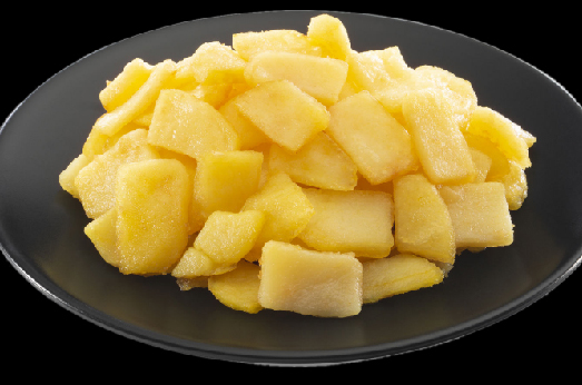 Fondo patata frita pochada