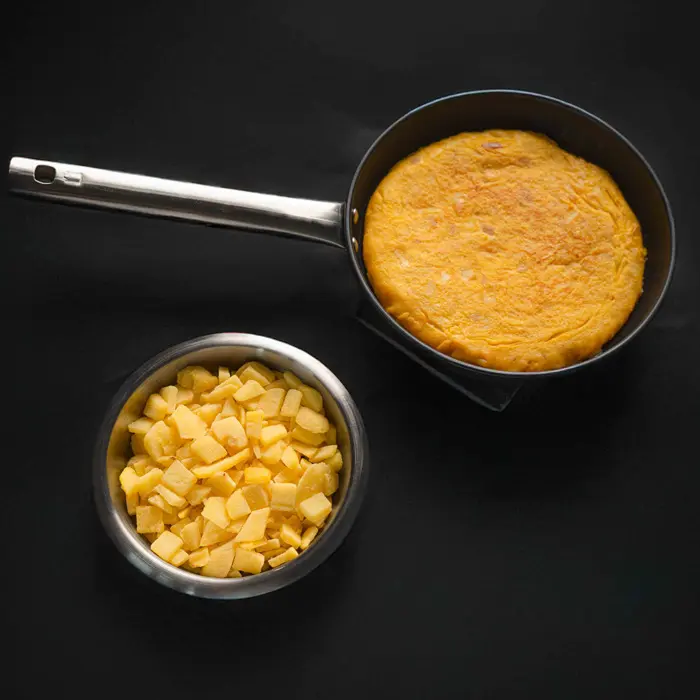 Fondo patata pochada (base de preparado para tortillas)