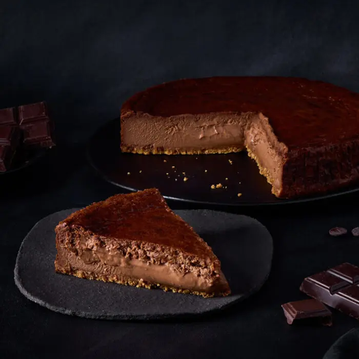 Tarta de queso y chocolate
